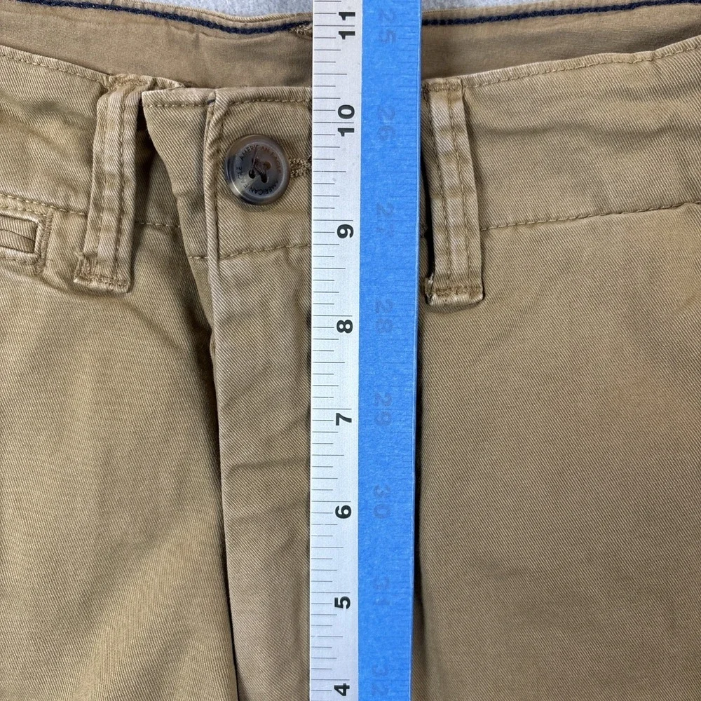 American Eagle Next Level Flex Khaki Chino Shorts Men 28‎ Tan Stretch Flat Front